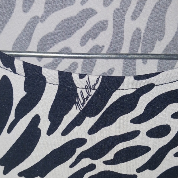 Michael Kors Black and White Crew Neck Short Sleeve Pull On Sheath Mini Dress S - Picture 5 of 16